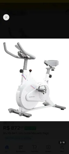 Bicicleta Ergométrica Spinning Python Fly Branco 10 Resistências 150kg