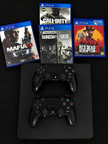 Ps4 500gb + 2 controle e 4 jogos