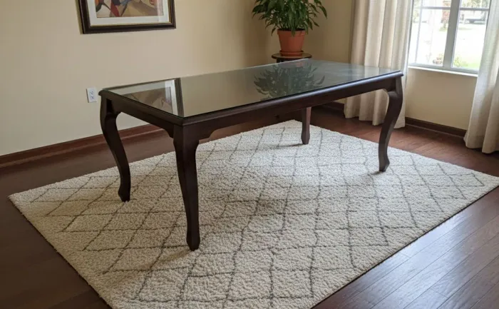 Mesa Luiz XV rústica antiga