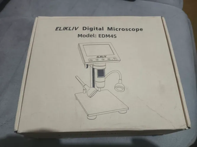 Elikliv edm4s microscópio digital com luz led 4.3 polegadas 1000x 1080p eletronica