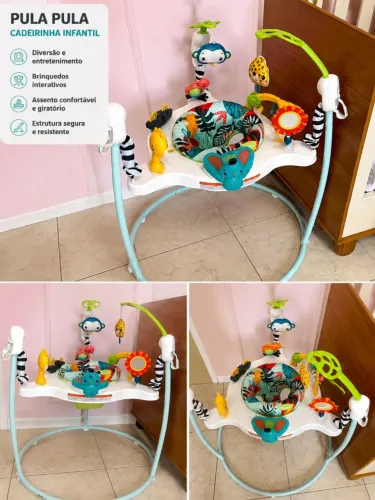 Pula Pula Infantil Fisher-Price Jumperoo Safari - Excelente Estado