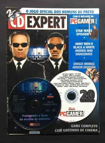 CD Expert Revista PC Gamer - MIB Homens de Preto Completo 2 CD-ROMs PC Ano 3 Nº 27 1999