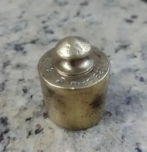 Peso Balança Antiguidade De Bronze Maciço 200g 4,1 X 3,2cm 