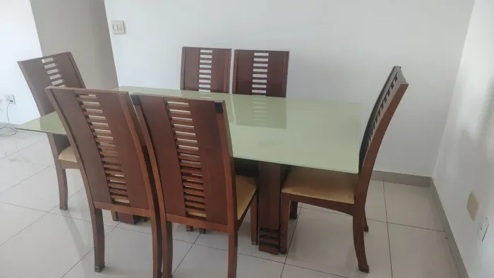 "URGENTE"MESA JANTAR 6 CADEIRAS ALTO LUXO MACIÇA