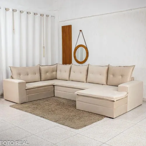 PROMOÇÃO IMPERDÍVEL MARAVILHOSO SOFA DE CANTO COM CHAISE 