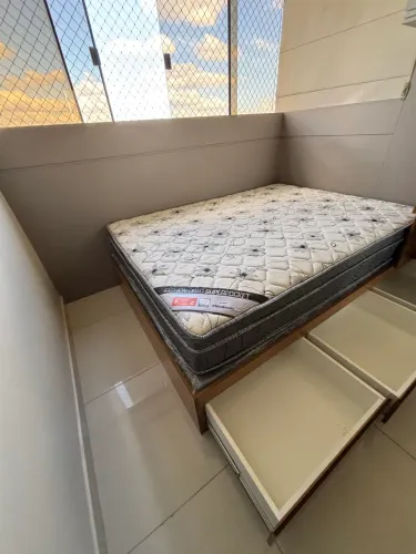 Cama de casal + colchão Ortobom