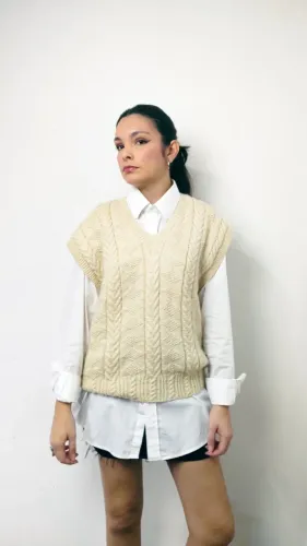 Colete Pullover Oversized Creme
