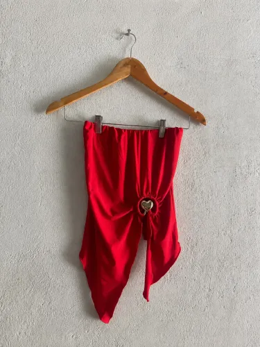 Blusa tomara que caia vermelha 