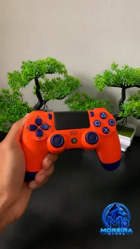 Controle PS4 Original Azul/Laranja