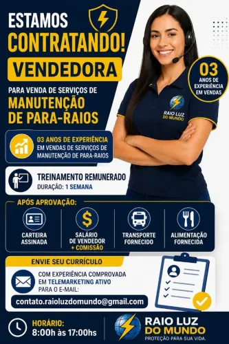 Vendedora com experiência comprovada
