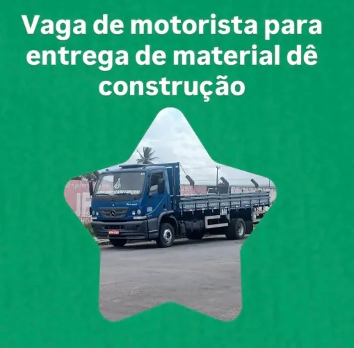 Contratamos motorista material de construção