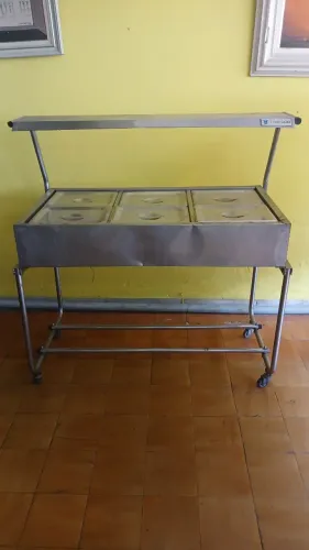 Self Service térmico - quente - 6 cubas - Aço Inox