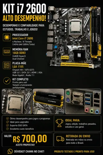 KIT I7 8 gb de memória ram 