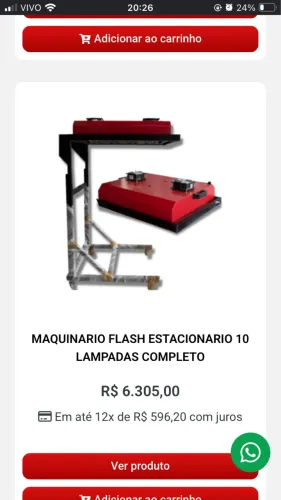 Flash cure 10 lâmpadas estacionário completo