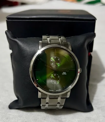 Relógio Technos Slim Safira Masculino - Verde