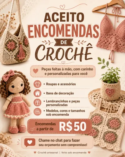 Encomendas de crochê