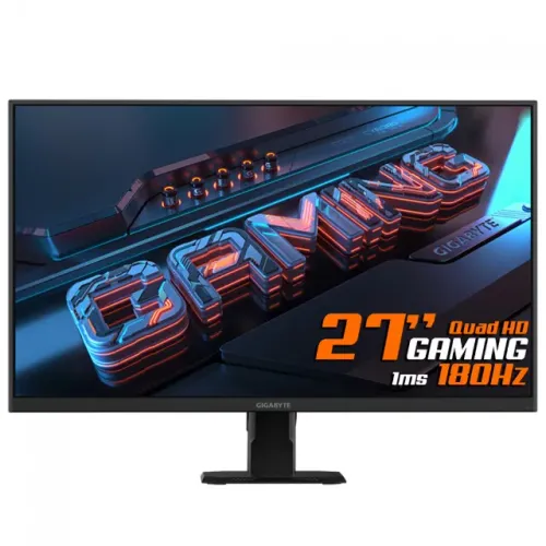 Monitor Gigabyte 27", QHD, 180Hz, 1ms, IPS, VRR, FreeSync, HDR Ready, Novo, Lacrado