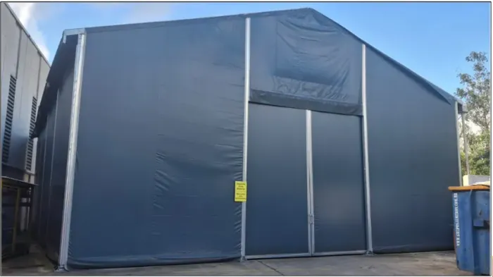 Galpão Tubular Lonado - Larg 15m x Comp 20m - Pé direito 6 metros.