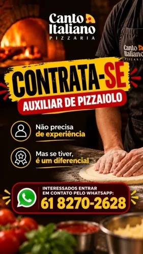 Auxiliar de pizzaiolo 