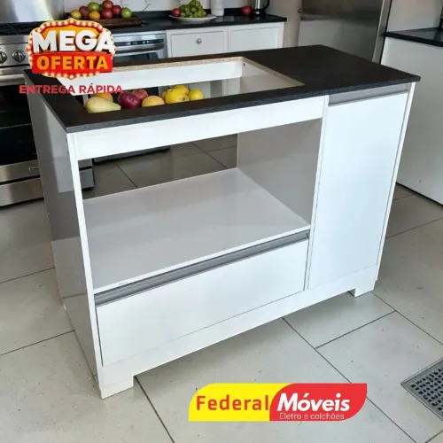 Balcão de cozinha para Cooktop 5 Bocas Novo - Temos Crediário 