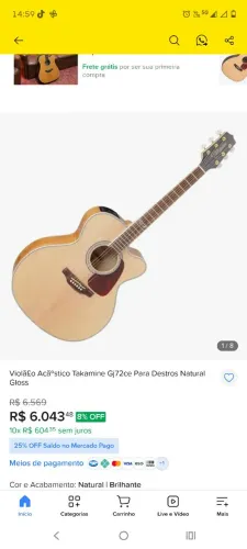 Vendo violão Takamine gj72ce 