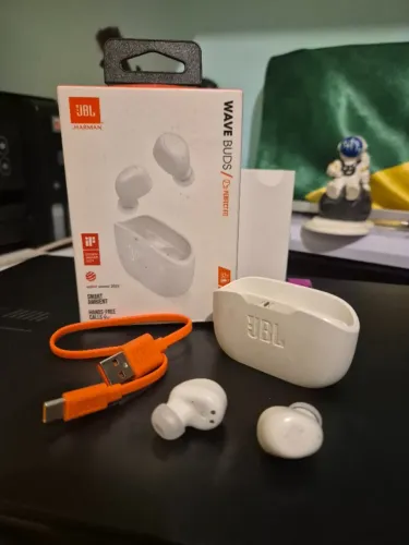 ? JBL Wave Buds TWS Original - Branco | Excelente Estado