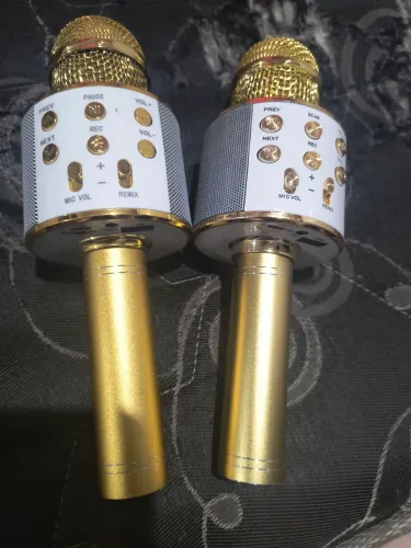 Microfone Bluetooth Karaokê (os dois)