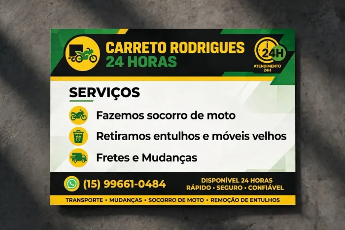 TRABALHO FAZENDO CARRETO. SOCORRO DE MOTO. RETIRAMOS MÓVEIS VELHOS E ENTULHOS