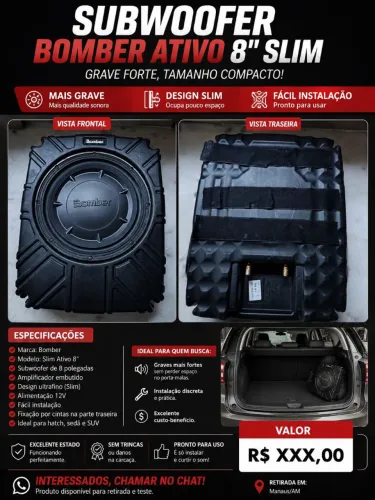 Caixa de som/ Som automotivo/ Subwoofer