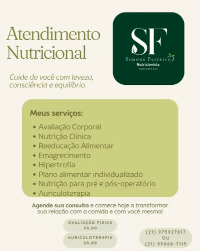 Nutricionista Clínica e esportiva 