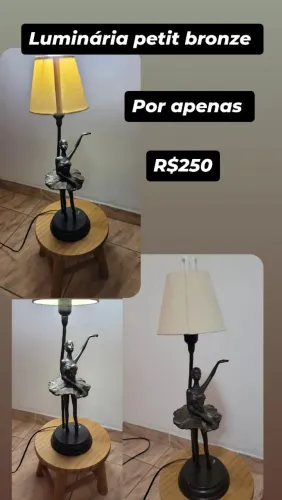 Luminária bailarina | escultura petit bronze