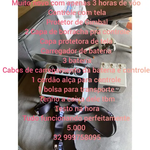 Drone Dji Mine 3 muito novo com apenas 3 horas de vôo 
