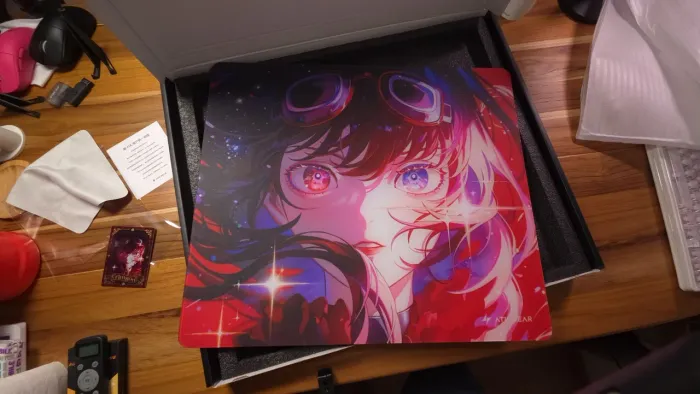 (NOVO) MOUSEPAD DE VIDRO ATK CRIMSON