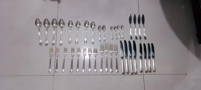 Jogo de talheres de prata 90 Wollf 