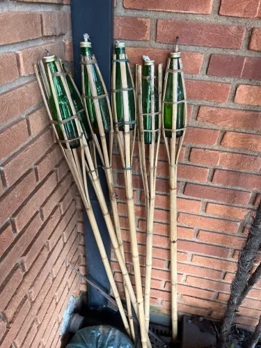Kit de Tochas de Bambu para decoração, citronela e Luais