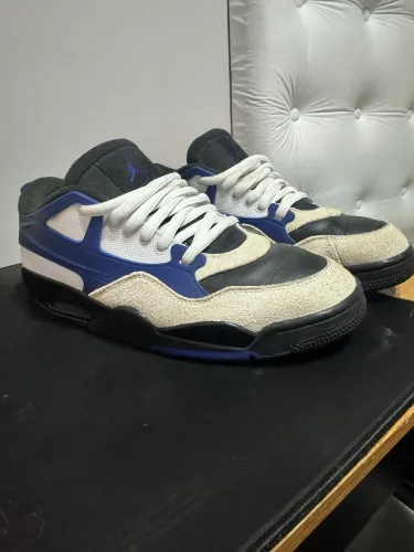 Tênis masculino Air Jordan 4 RM (branco/preto/azul royal)