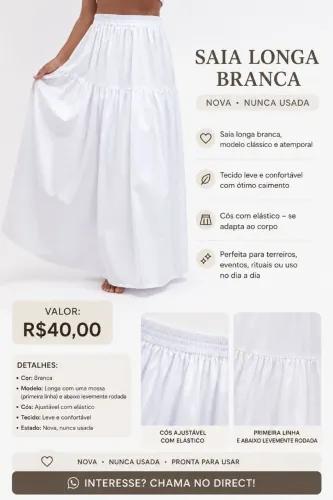 Saia branca 