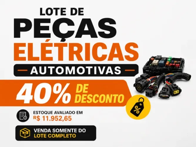 Lote de Peças Elétricas Automotivas COM 40% OFF - Estoque Completo para Revenda