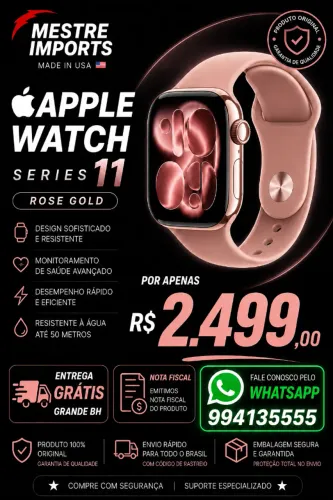 APPLE WATCH SERIES 11 ORIGINAL ROSE GOLD ENTREGA GRATIS