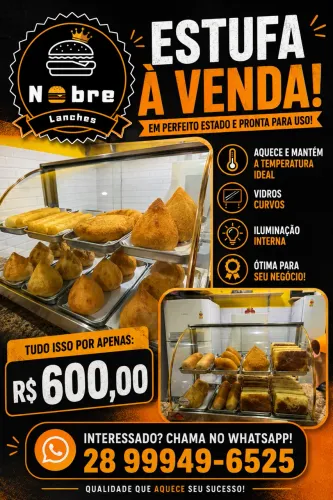 Estufa de salgados 