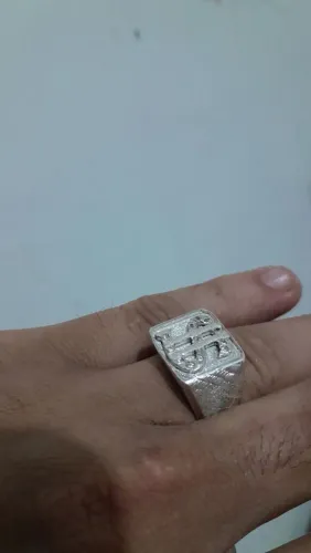 Anel dedeira Cifrão Prata 950