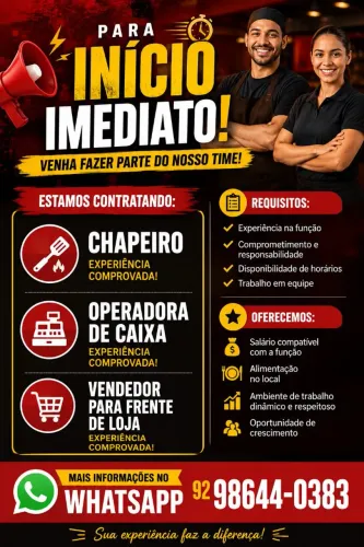 Para início imediato