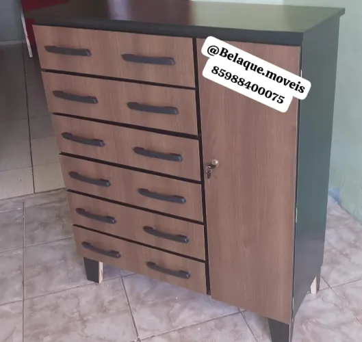 Cômoda 6 gavetas com sapateira apenas 350,00