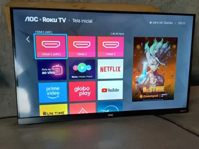 AOC TV Smart de 43" FUL HDR! sistema Roku TV DE 2024