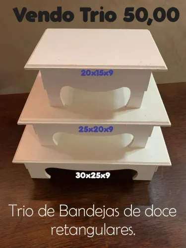 Mesa para doce 30x25 / 25x20 / 20x15 cm
