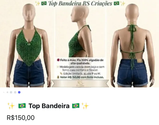Top crochet Bandeira