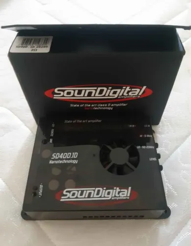 Amplificador automotivo digital sd400.1d 1x500 2 ohms