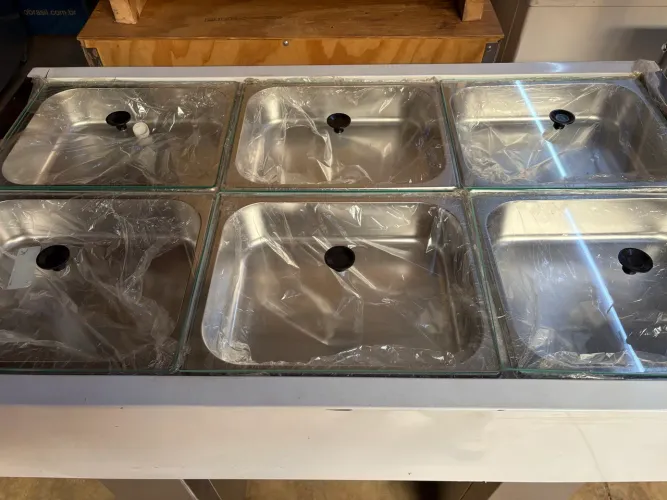 BUFFET FRIO EDANCA 6 GN - INOX COM VIDRO TEMPERADO