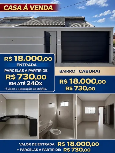 VENDE-SE CASA NO BAIRRO CABURAI