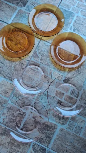 6 pratos de sobremesa duralex ótimo estado